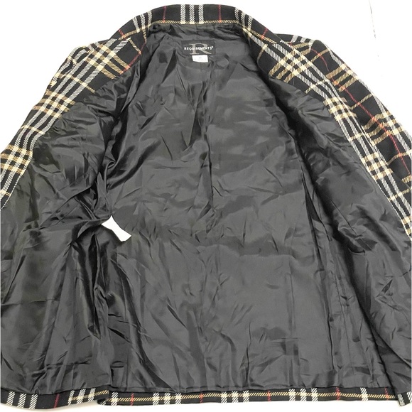 Requirements Women’s  Blazer Fully Lined Jacket Black Plaid with Zipper Sz 10 - Picture 10 of 10